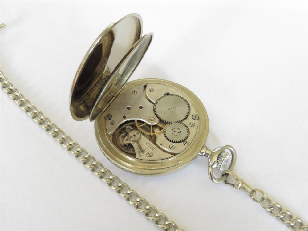 1920s Omega pocket watch and chain View IV