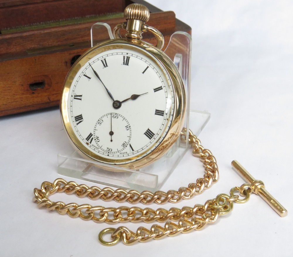 Antique Vertex pocket watch and chain