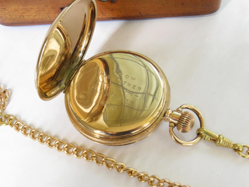 Antique Vertex pocket watch and chain View III