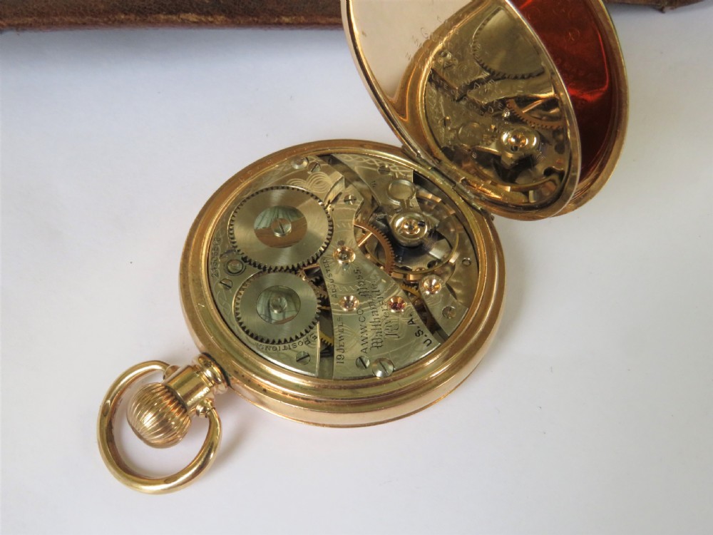 1924 Waltham Riverside railroad grade hunter watch View V