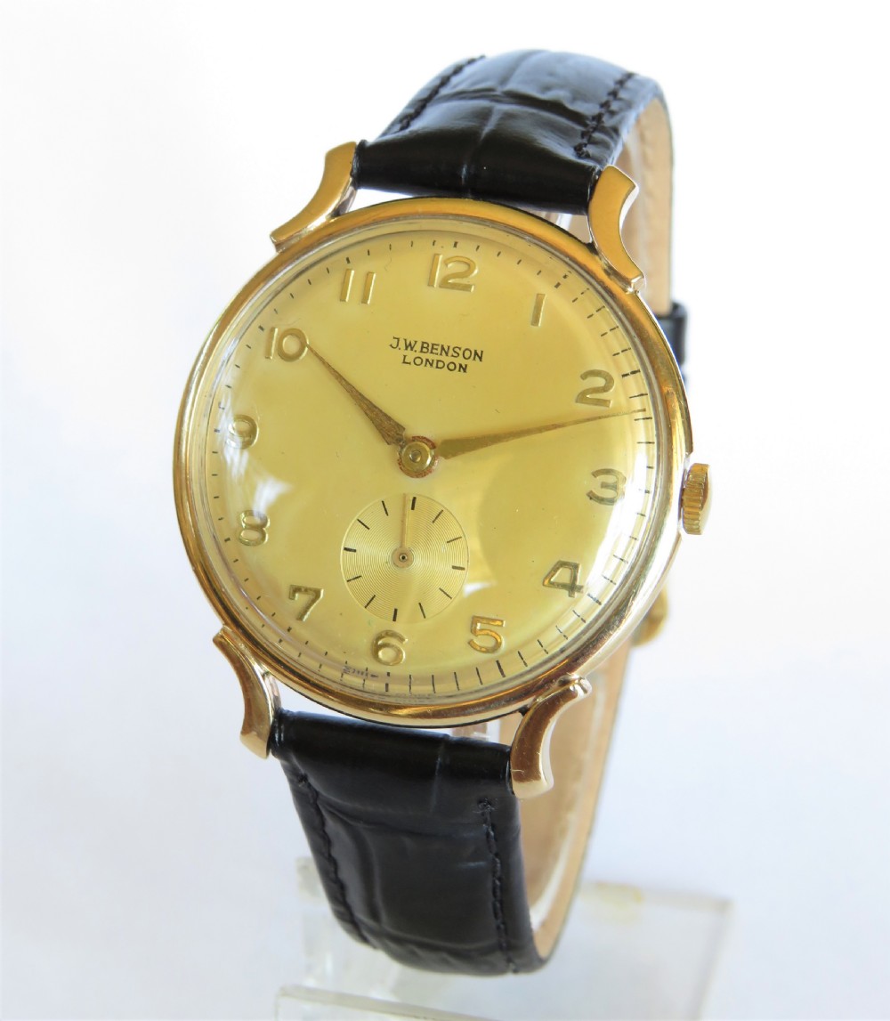 Gents 9ct wrist watch from J W Benson, 1958