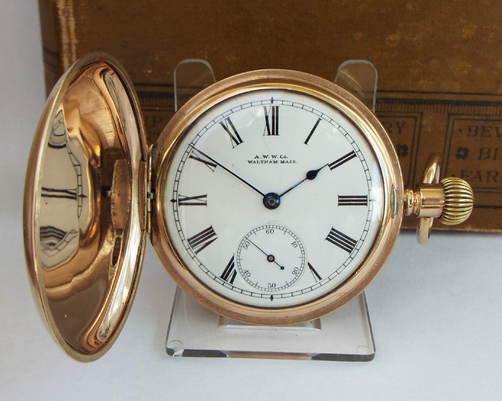 Antique 1898 Waltham full hunter pocket watch.