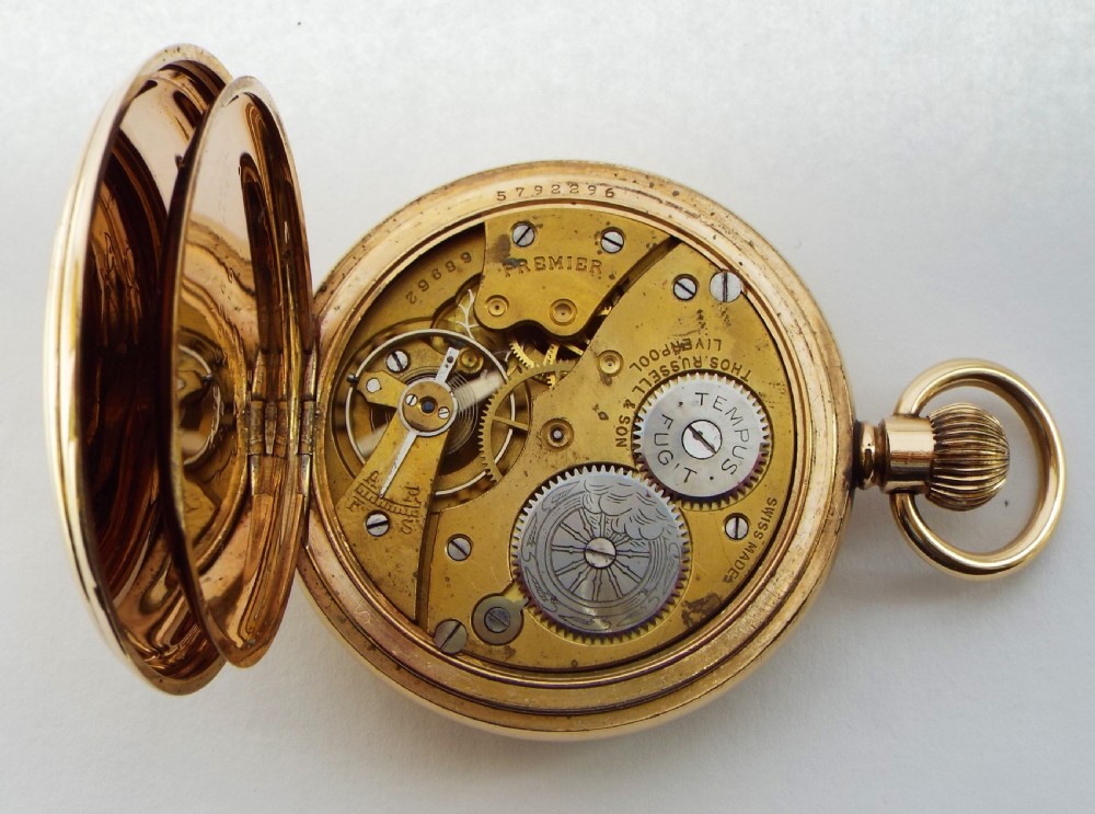 A 1930s Thomas Russell Premier full hunter pocket watch. View VI