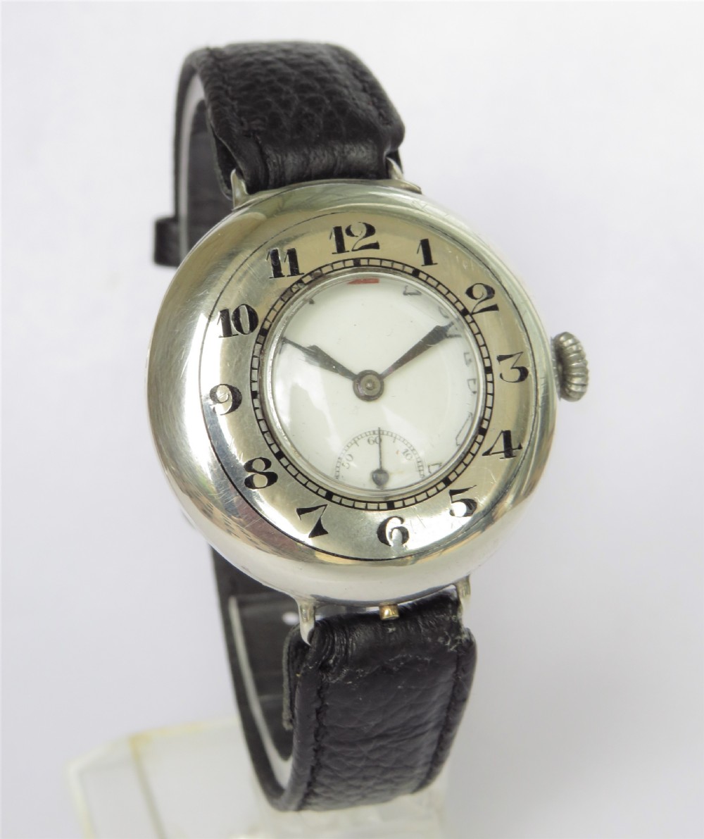 Gents silver Marvin half hunter trench watch, 1916 View II