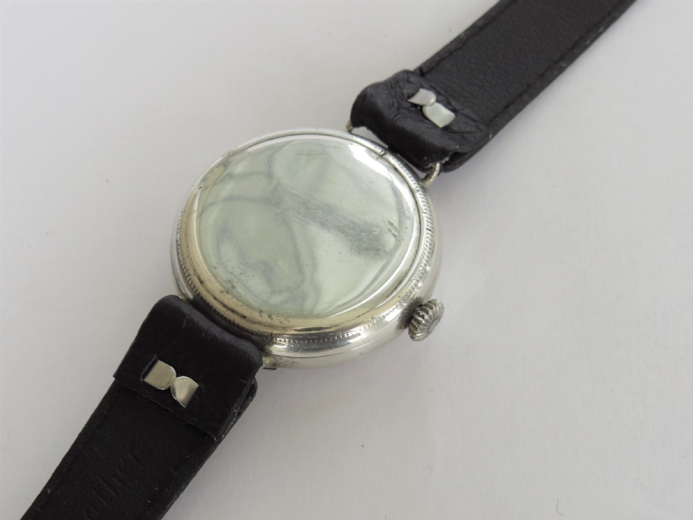 Gents silver Marvin half hunter trench watch, 1916 View III