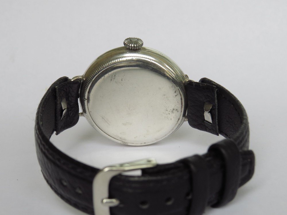 Gents silver Marvin half hunter trench watch, 1916 View IV