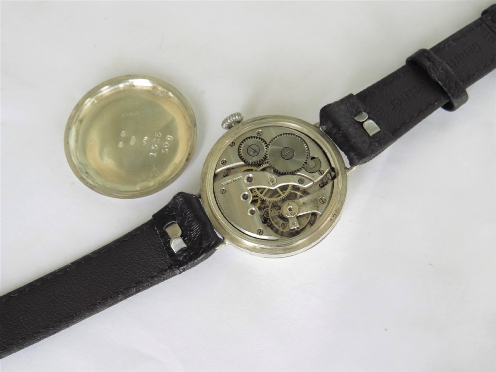Gents silver Marvin half hunter trench watch, 1916 View V