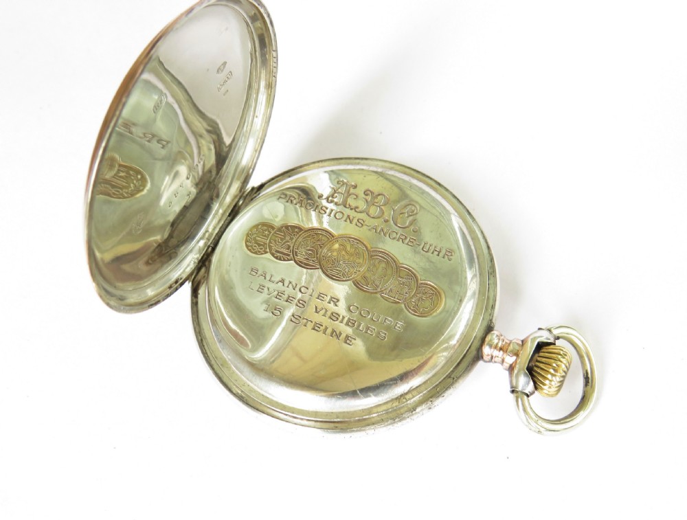 Antique Swiss silver pocket watch View III
