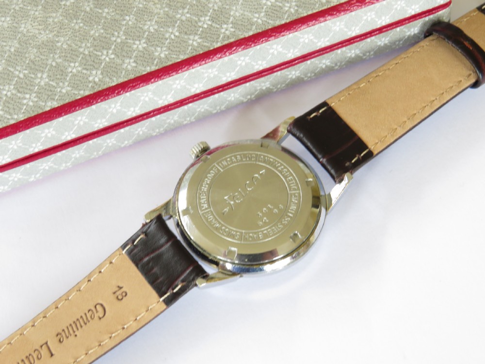 Gents 1950s boxed Felca wrist watch View IV