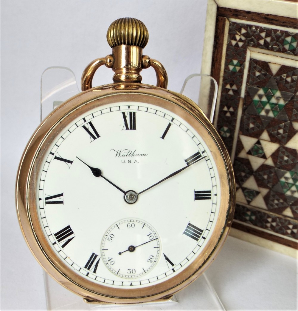 Antique 1909 Waltham Traveler pocket watch.