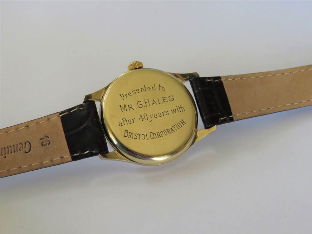Gents 9 carat gold Zenith wrist watch, 1961 View IV