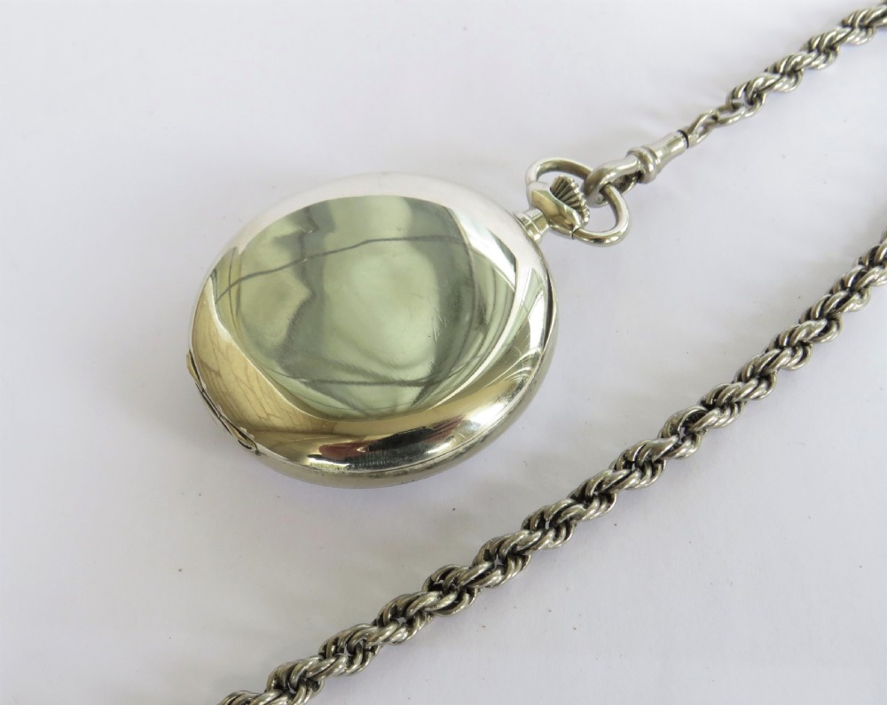 1945 Tissot pocket watch and chain View V