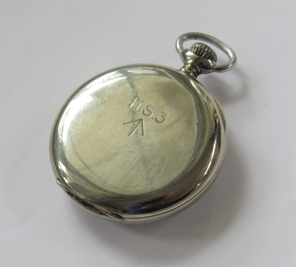 1939 WW2 Zenith pocket watch, stamped HS3 View IV