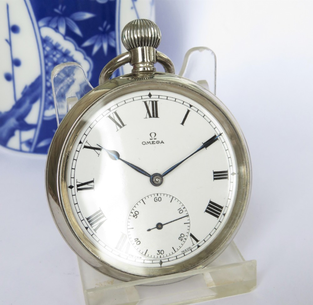 WW2 era 1940s Omega pocket watch View II