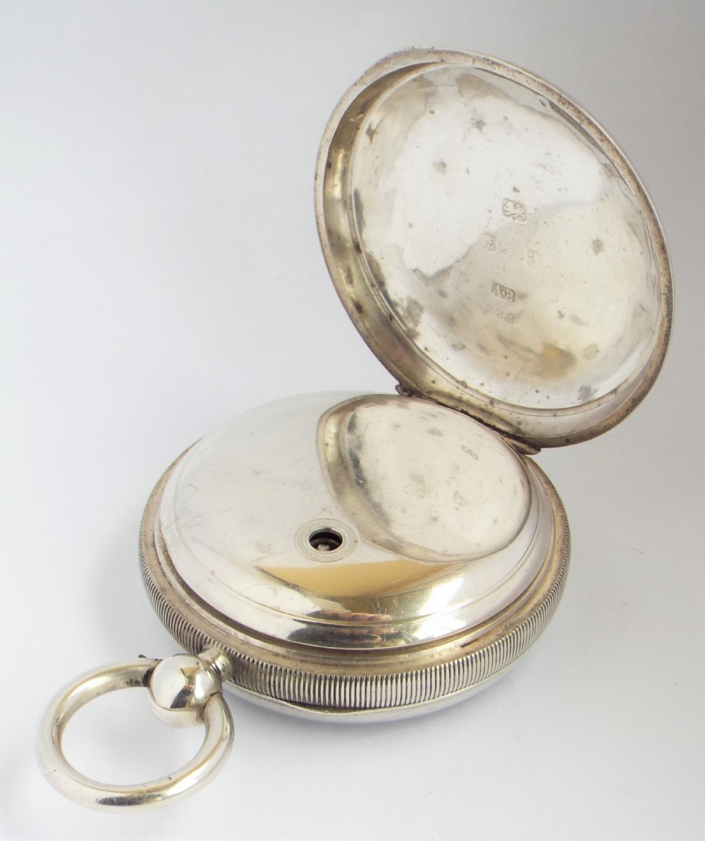 Antique 1902 silver Waltham pocket watch. View III