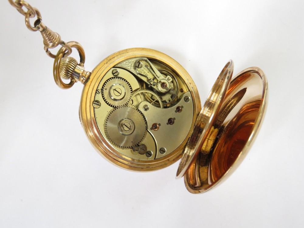 Antique Omega pocket watch and chain View III