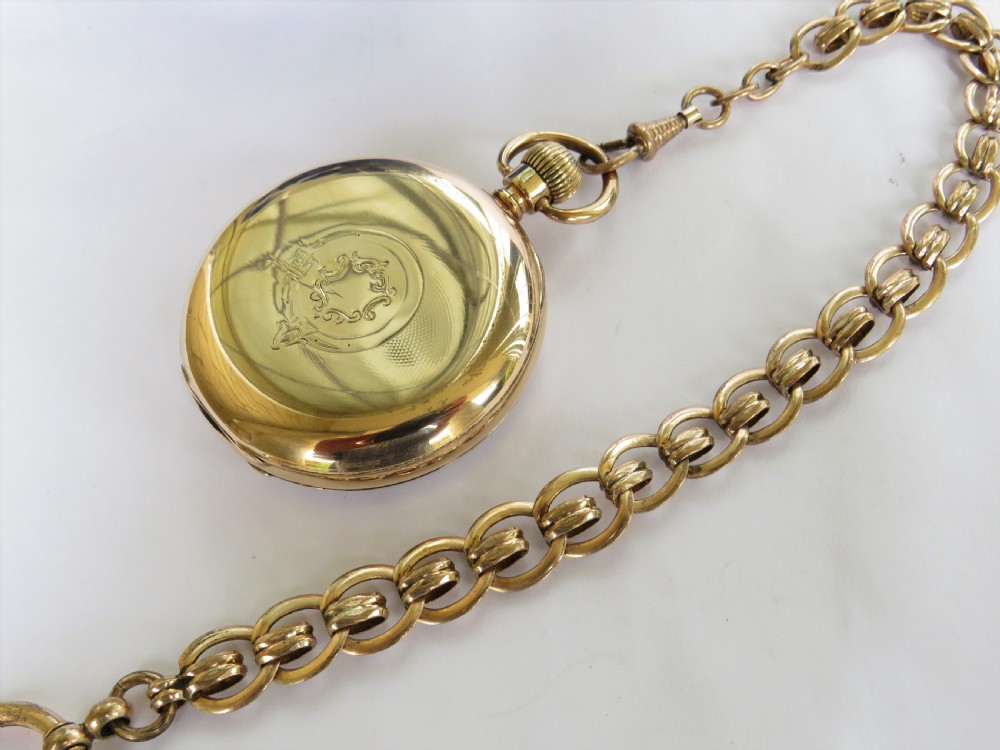 Antique Omega pocket watch and chain View IV