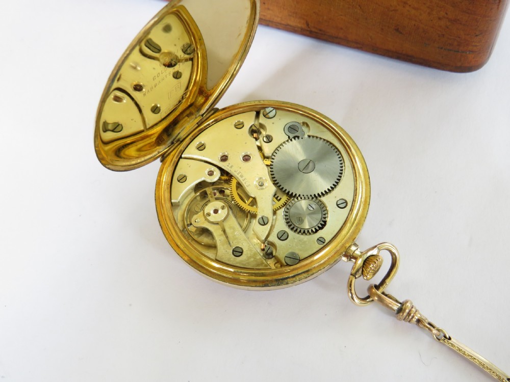 Art Deco Tempo pocket watch and chain View III