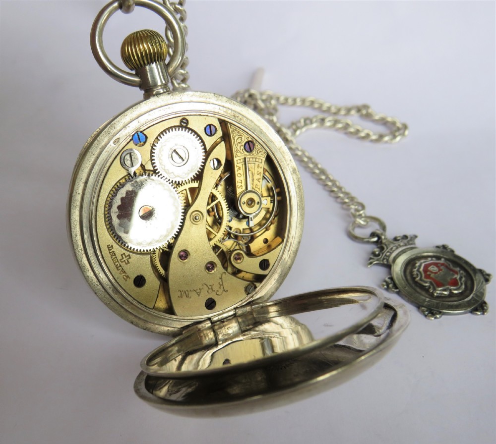 Antique silver Fram pocket watch by Henri Liengme View IV