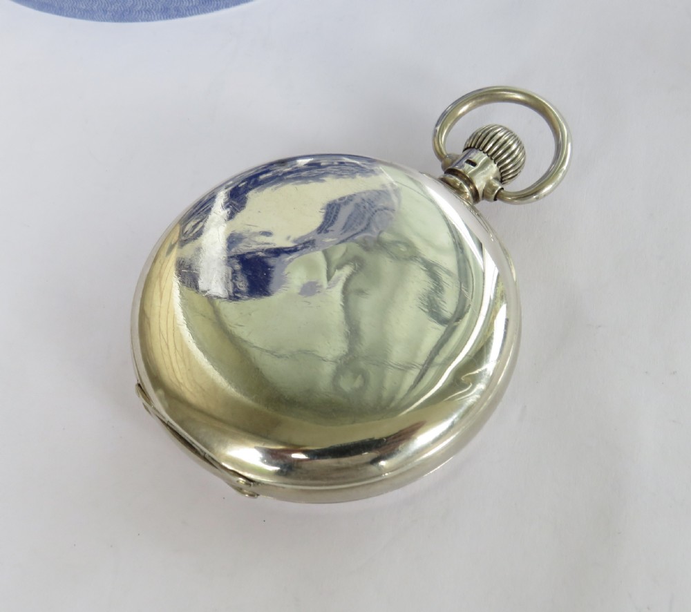 1937 silver full hunter pocket watch View IV