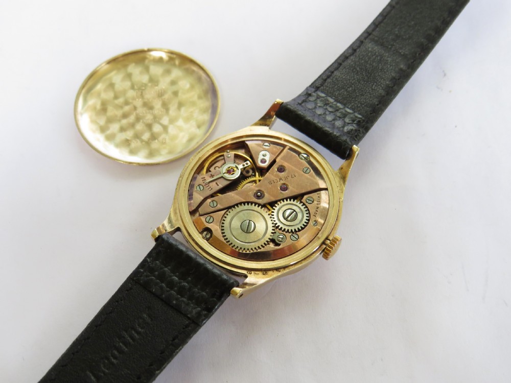 9ct gold wrist watch from Garrard, 1957 View III