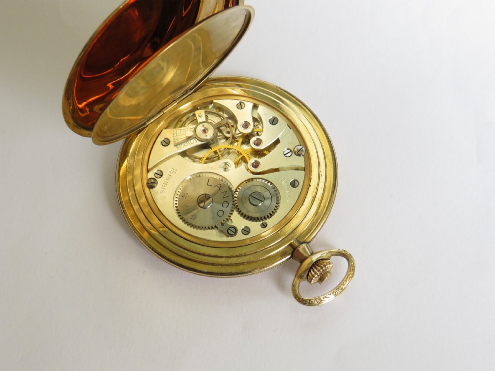 1930s Lanco Art Deco pocket watch, super condition View IV