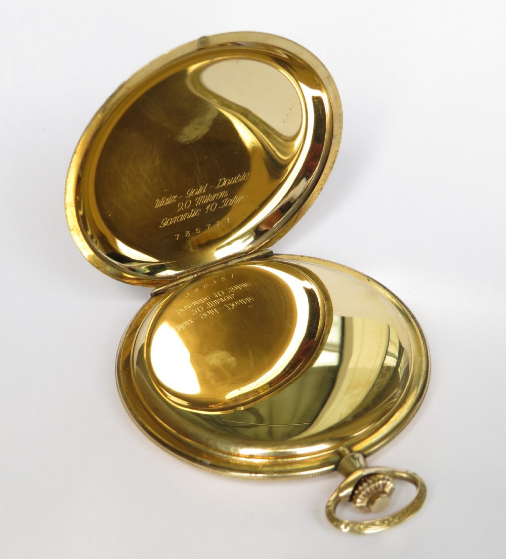 1930s Lanco Art Deco pocket watch, super condition View V