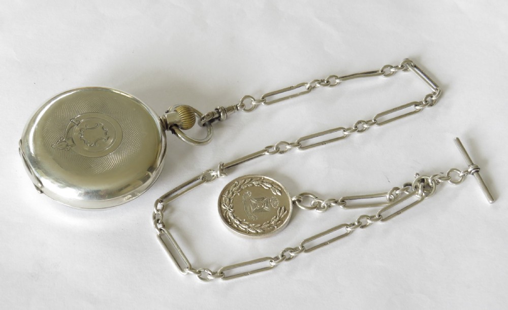 Antique silver Omega pocket watch, Carrickfergus View II