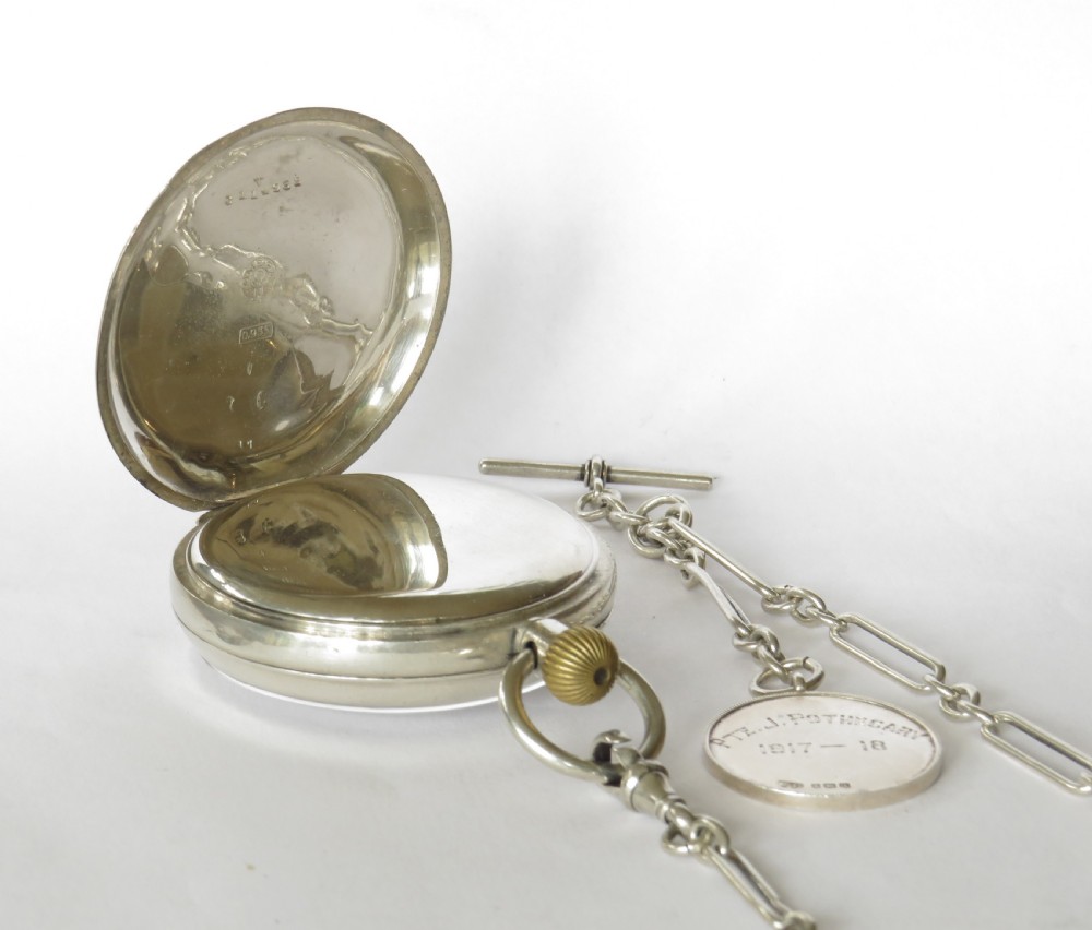 Antique silver Omega pocket watch, Carrickfergus View III