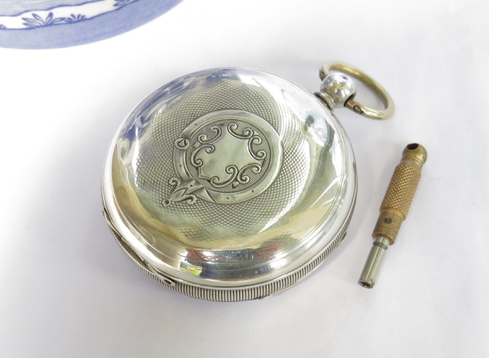 Antique silver pocket watch, Mercer, Coventry View II