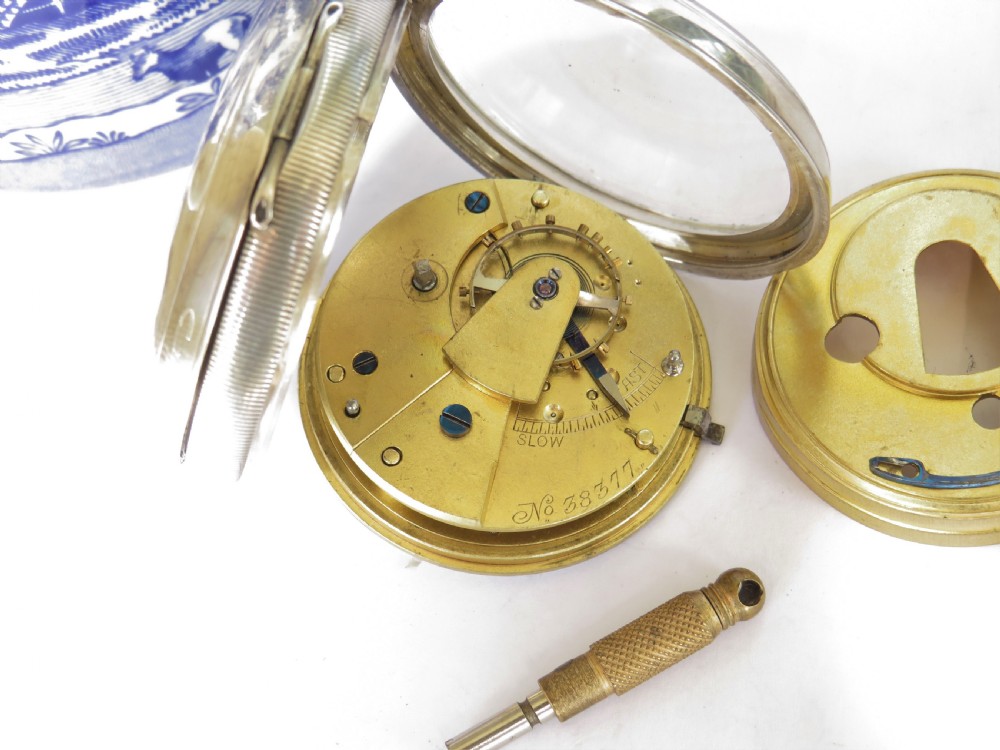 Antique silver pocket watch, Mercer, Coventry View IV