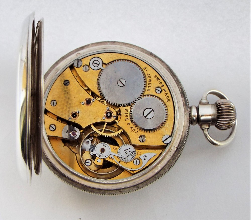 Antique Revue pocket watch from J W Benson. View V