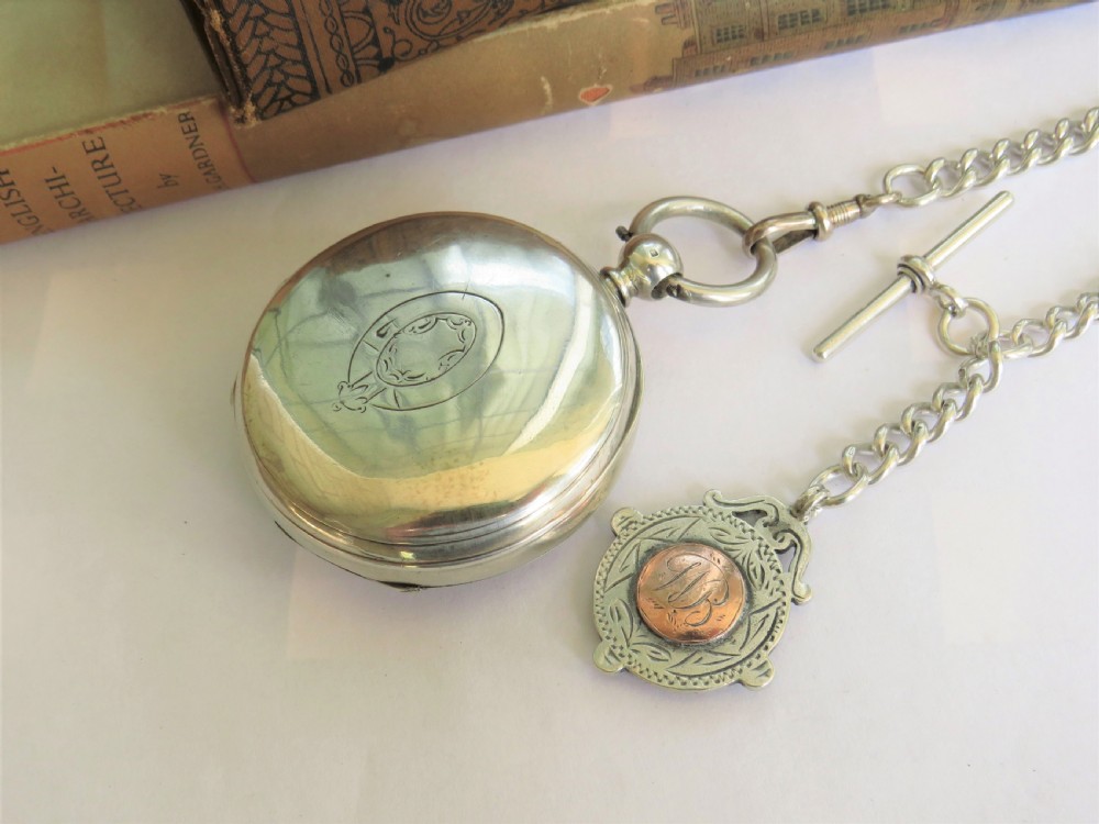 Antique silver Waltham Ellery pocket watch, 1874 View III