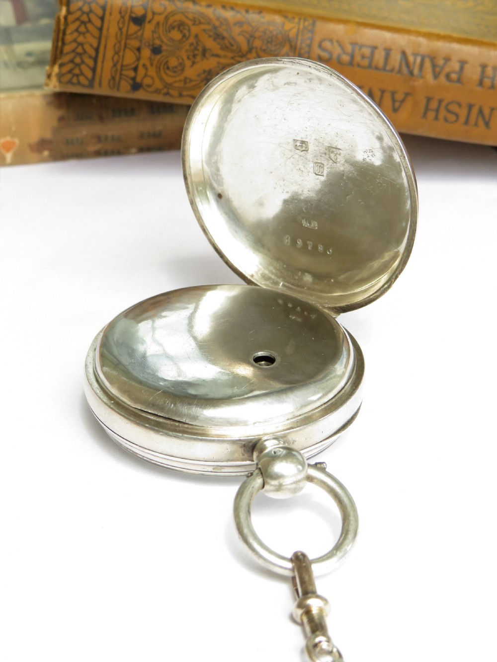 Antique silver Waltham Ellery pocket watch, 1874 View IV