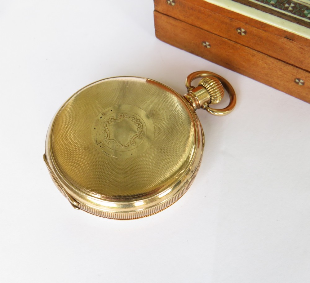 A 1940s Garrard half hunter pocket watch. View III