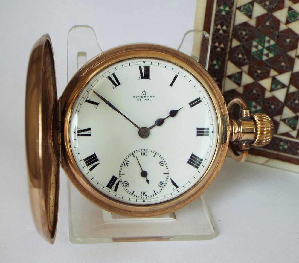 1920s Coventry Astral half hunter pocket watch from H Williamson. View II