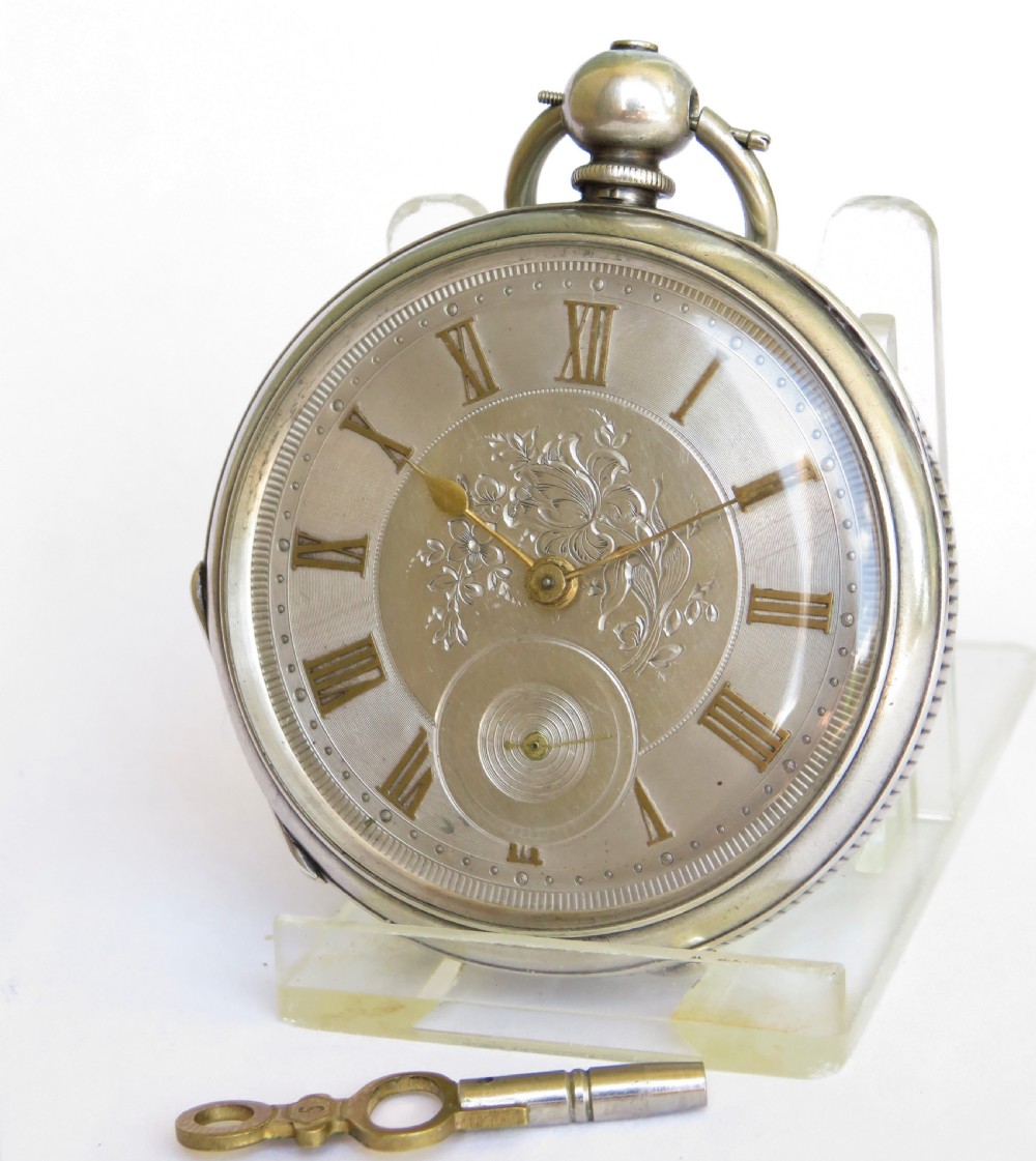 Antique silver pocket watch, circa 1900