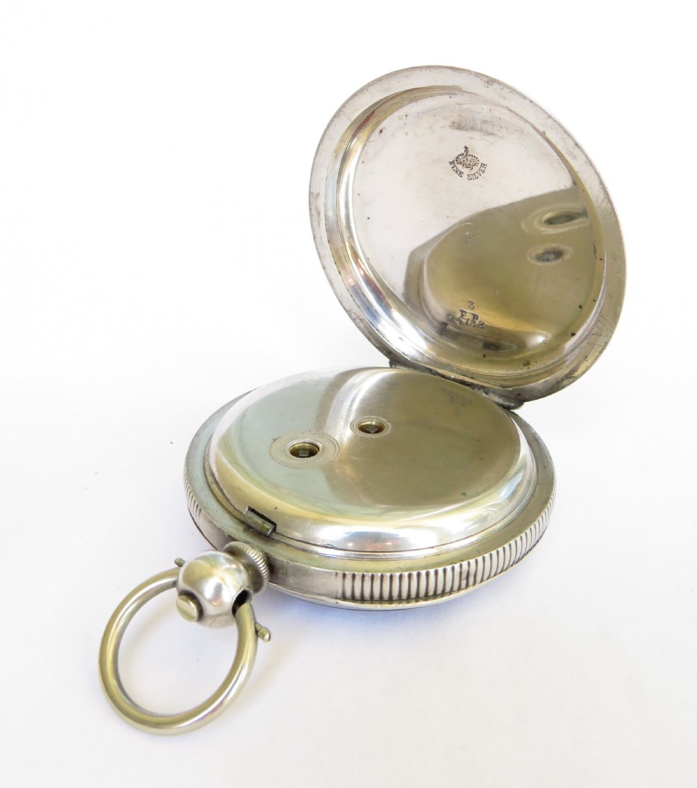 Antique silver pocket watch, circa 1900 View III