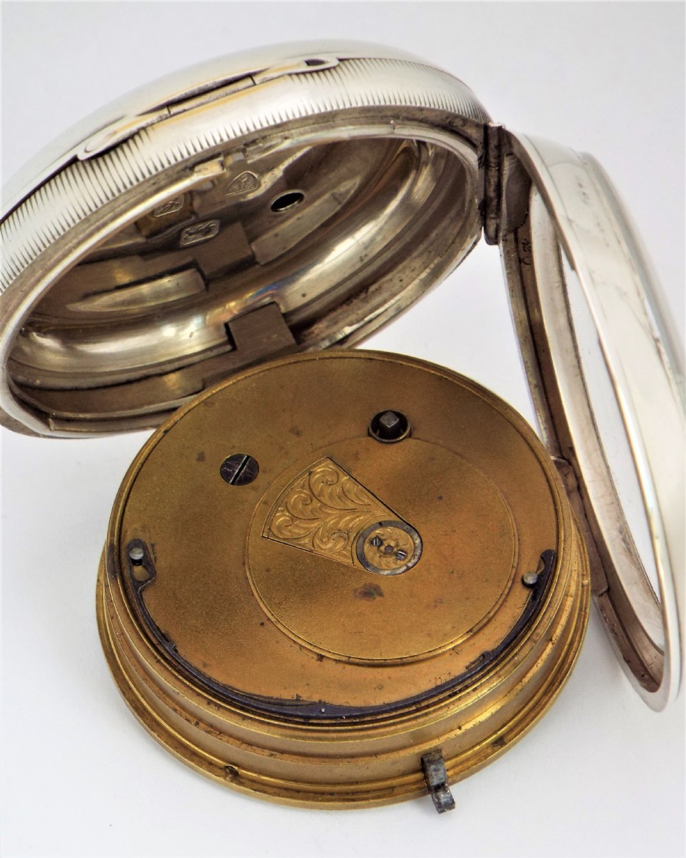 Antique silver Lancashire Watch Company pocket watch retailed by H Stone of Leeds. View IV