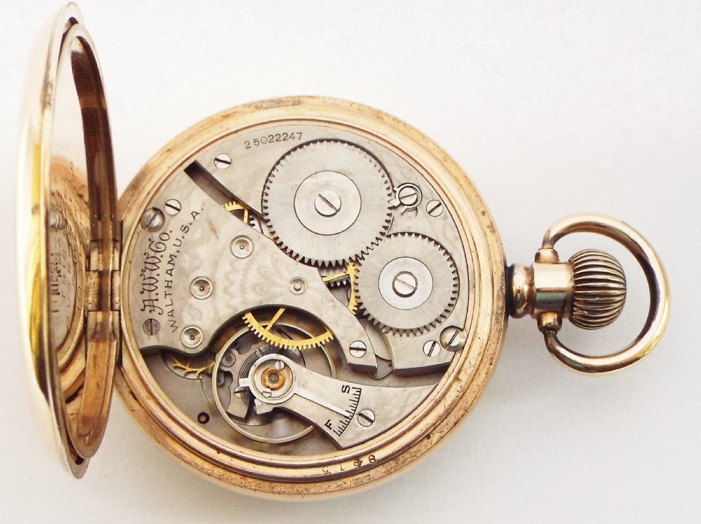 A vintage 1925 Waltham pocket watch. View V