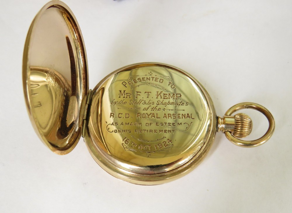 Antique Regnam full hunter pocket watch, Royal Arsenal View II