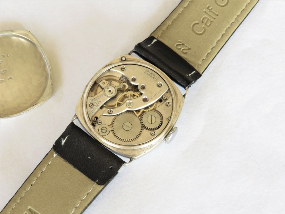 Gents Marvin silver cushion cased wrist watch 1926 View V