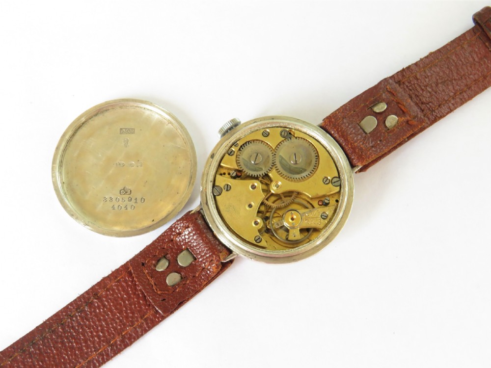 Gents silver Climax wrist watch, 1917 View III