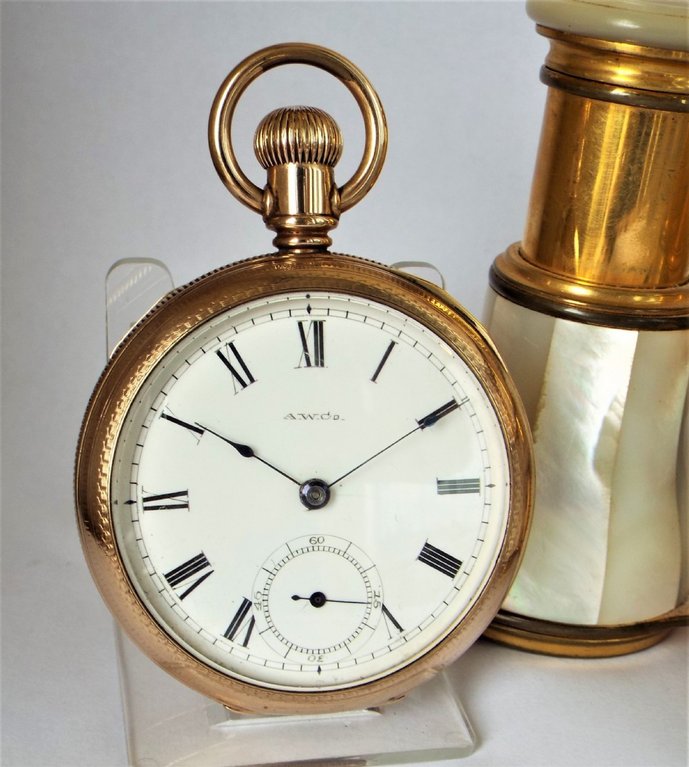 Large antique 1886 Waltham pocket watch.