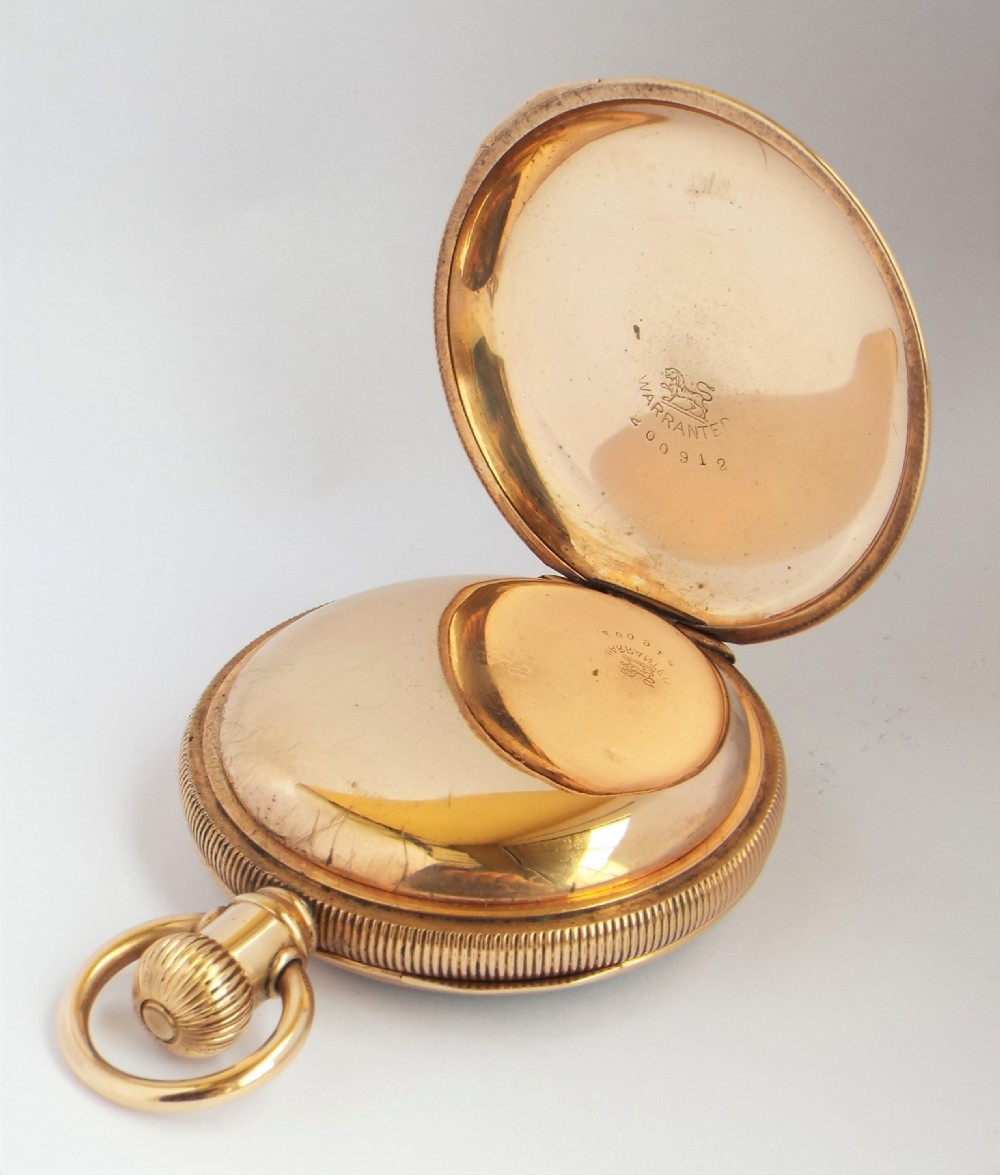 Large antique 1886 Waltham pocket watch. View III