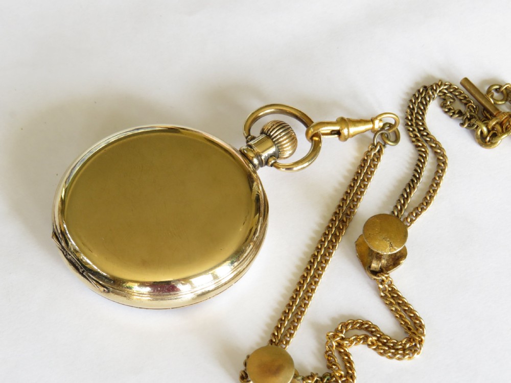Antique 1906 Waltham pocket watch and chain View IV