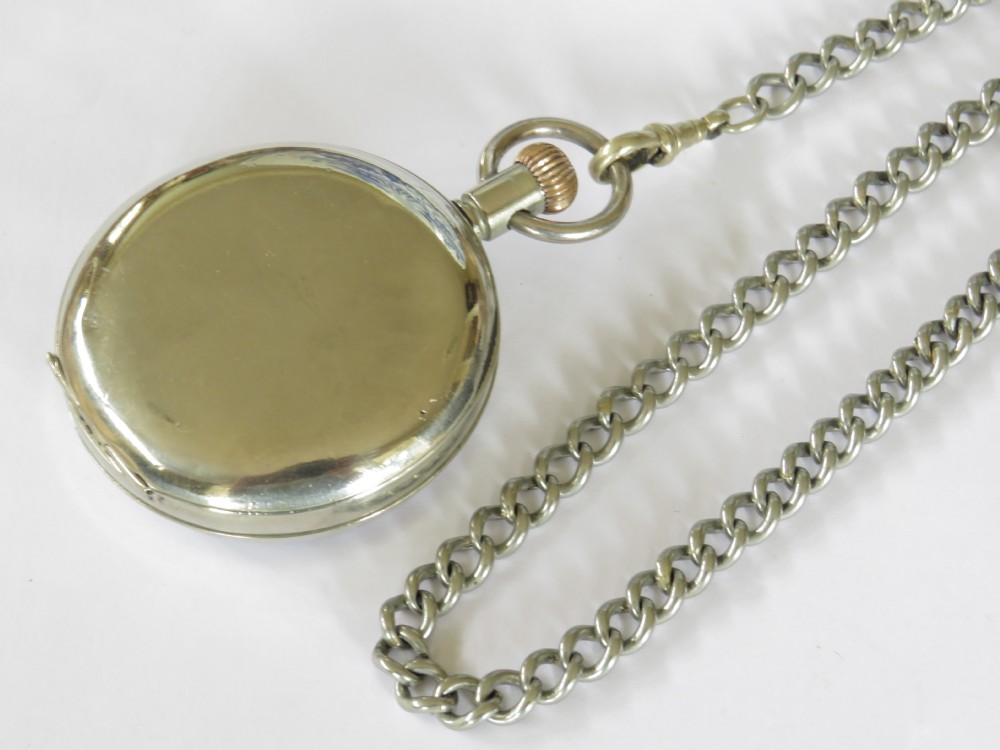 WW1 S Smith & Sons 8 day pocket watch & Chain. View II