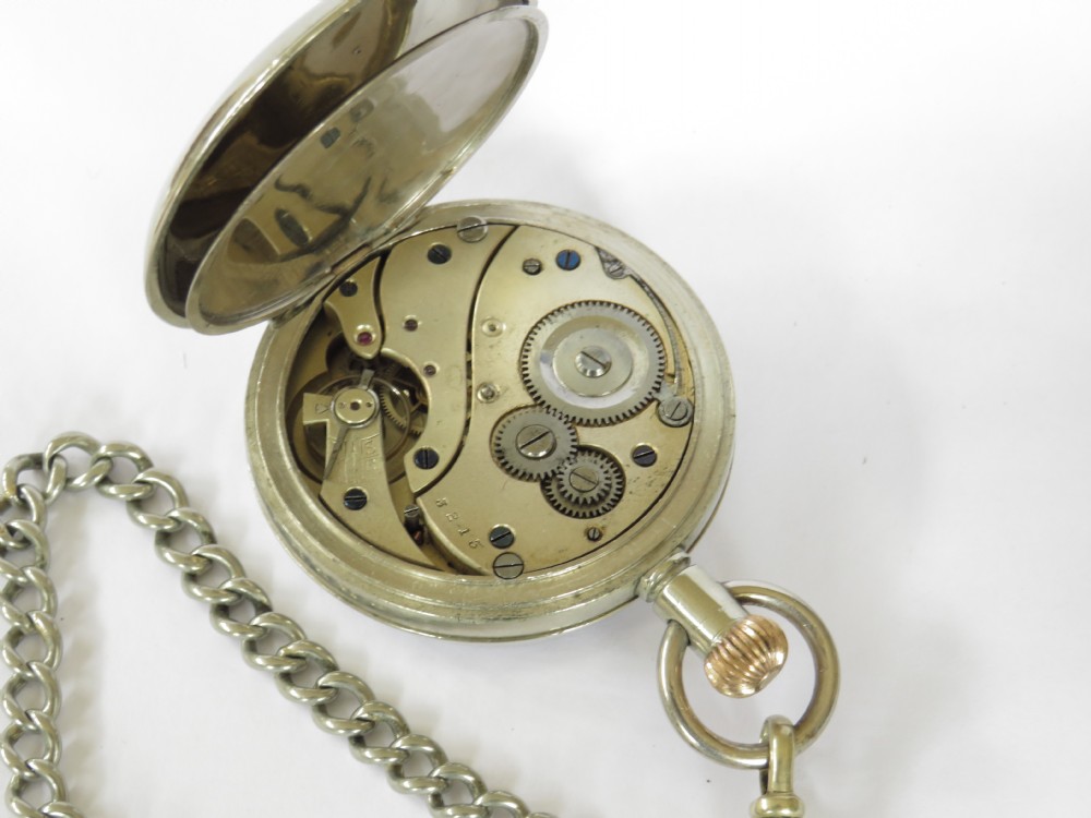 WW1 S Smith & Sons 8 day pocket watch & Chain. View III