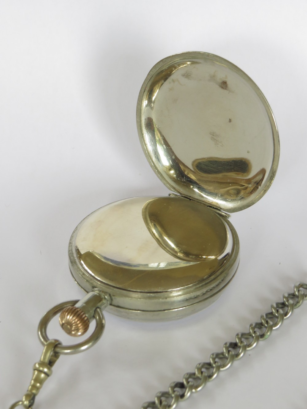 WW1 S Smith & Sons 8 day pocket watch & Chain. View IV