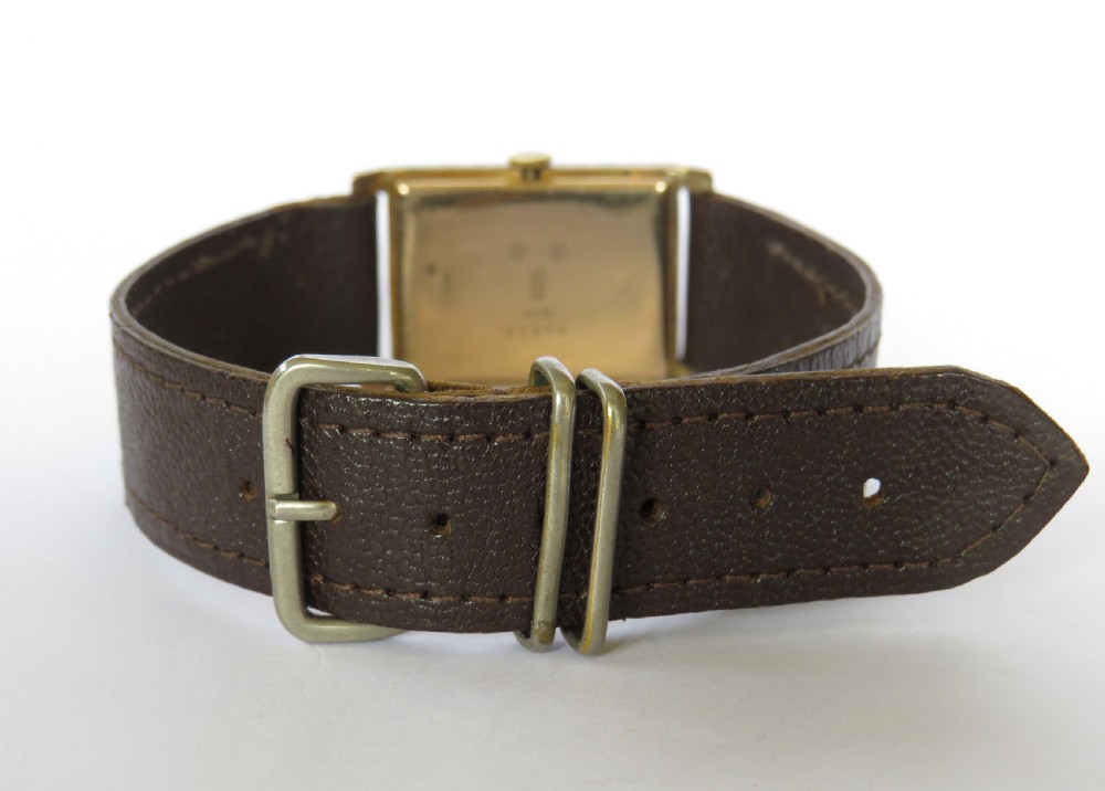 Gents 9ct gold Art Deco wrist watch, 1930 View IV